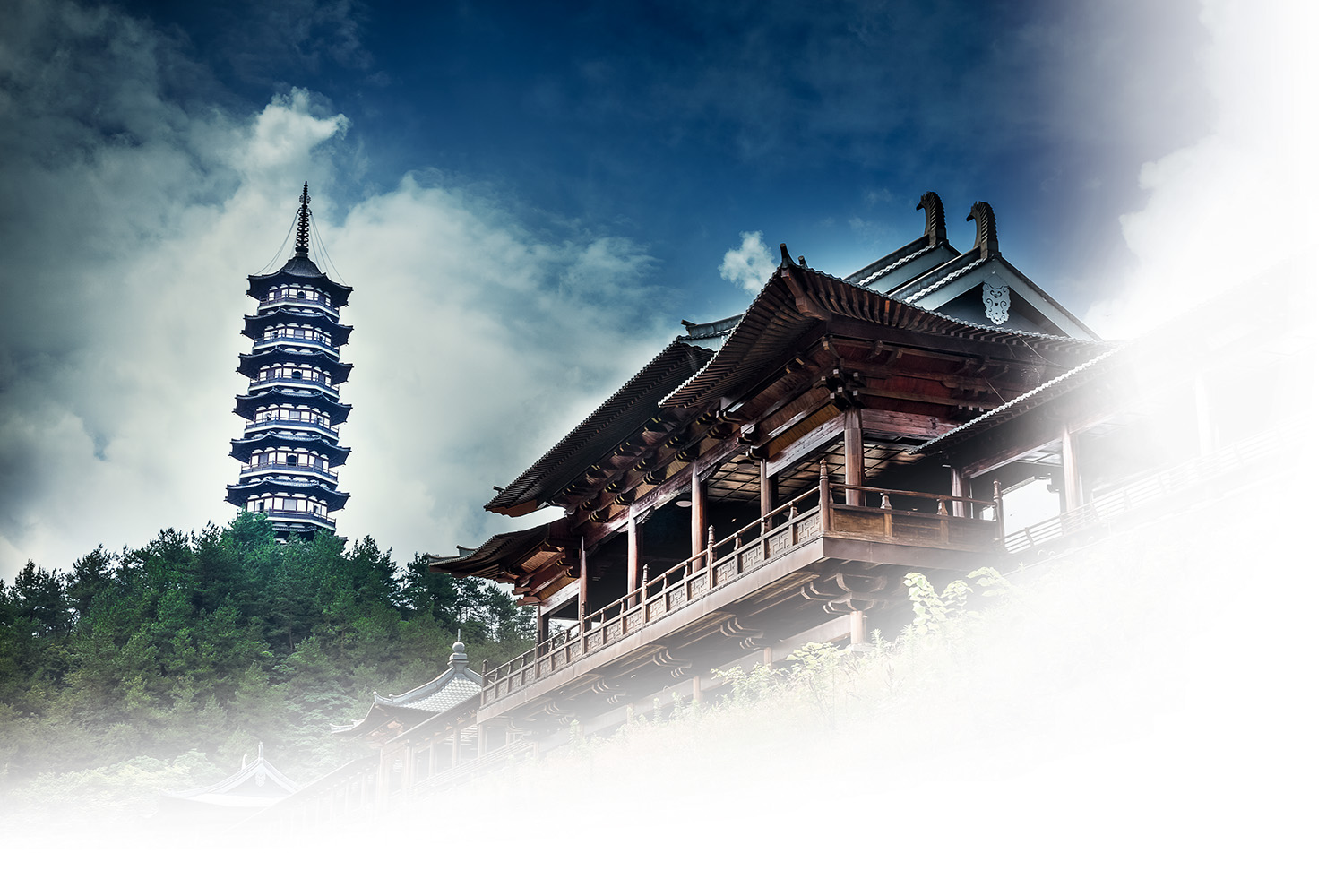 東陽浪坑旅游雞籠山景觀塔